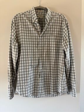 J. Crew Gray Check Button-Down Shirt